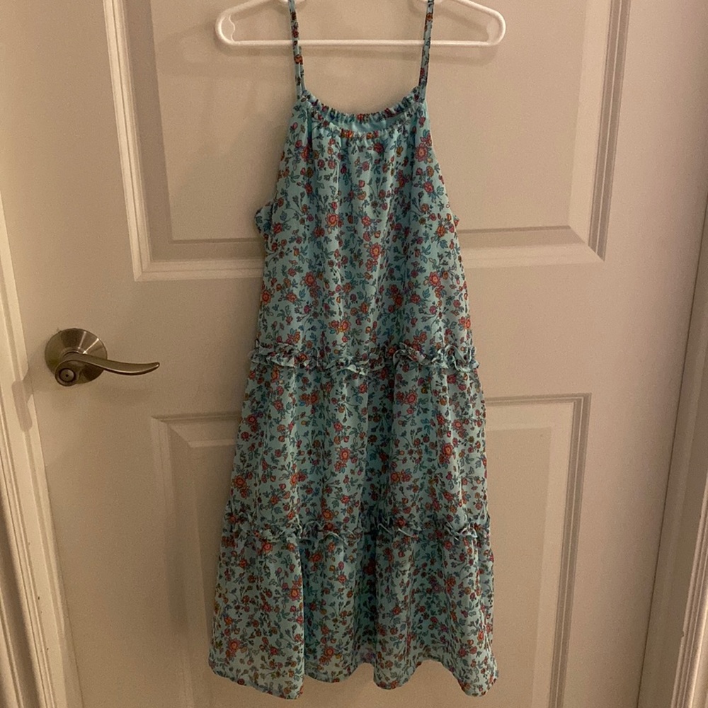 Light blue floral dress
